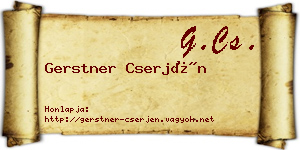 Gerstner Cserjén névjegykártya